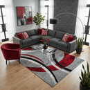Covor Prime, Rosu/Gri, Living, Dormitor, COD: 7252A