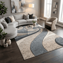 Covor Prime, Albastru/Gri, Living, Dormitor, COD: 7425A